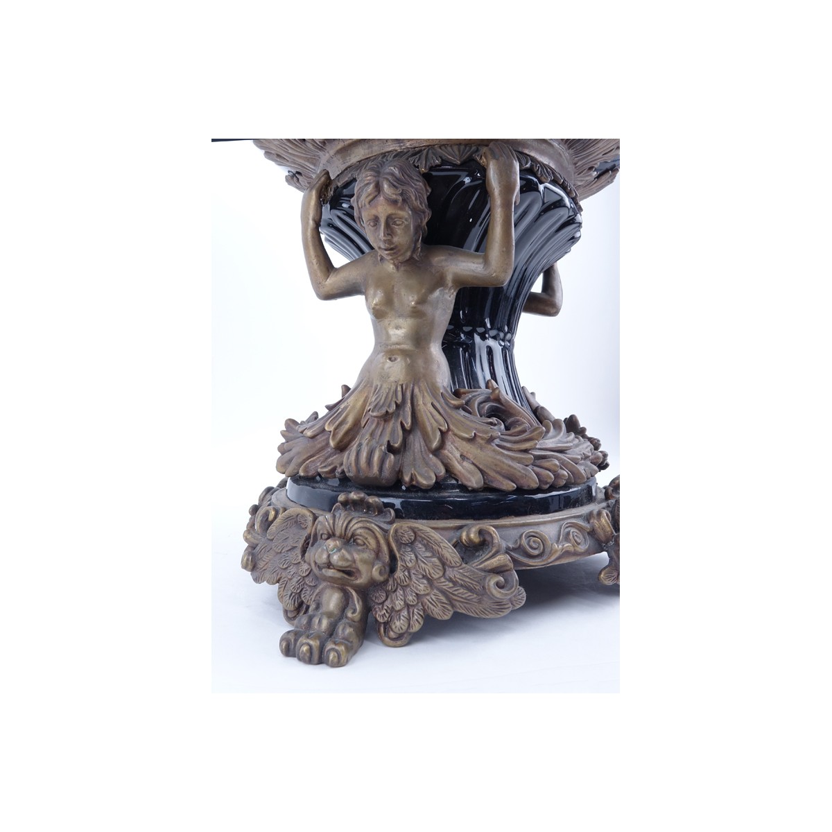 Large Modern Empire Style Bronze Mounted Porcelain