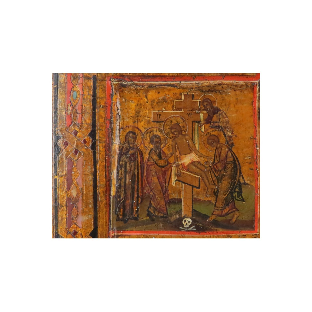 18th Century Russian Painted and Parcel Gilt Icon