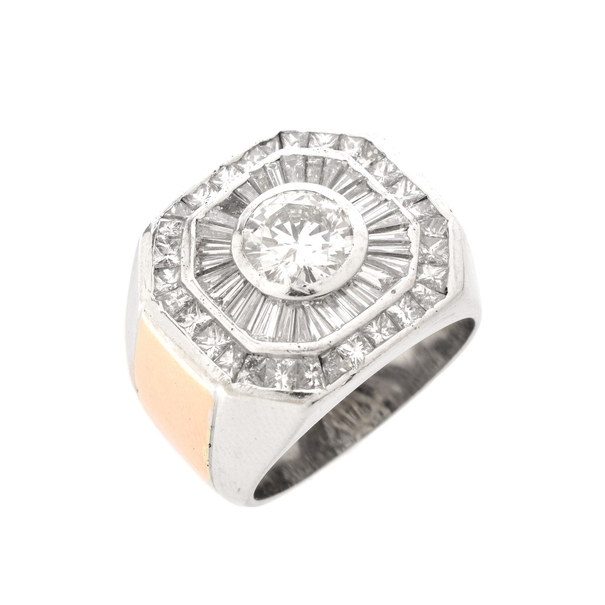 Man's Diamond and 18K Ring | Kodner Auctions
