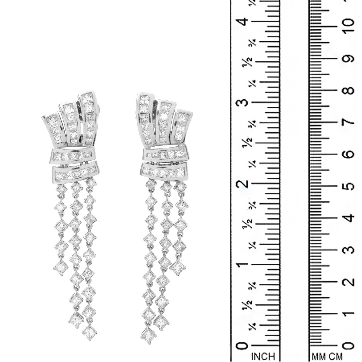 Diamond and 18K Chandelier Earrings