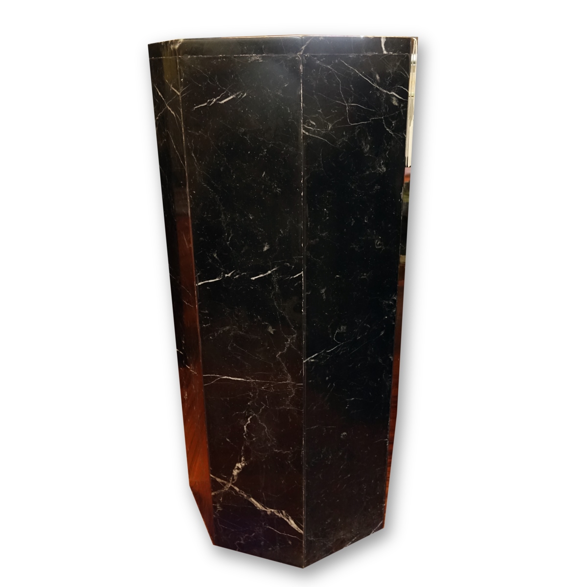 Octagon Black Marble Pedestal