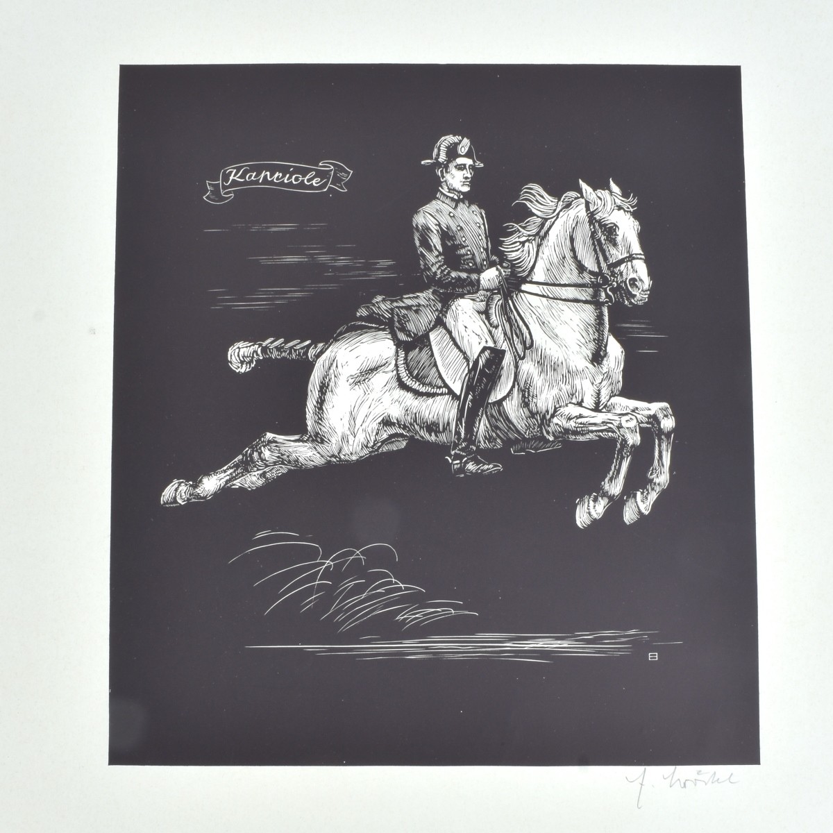 Emil Bröckl (1906- ) Equestrian Wood Engravings