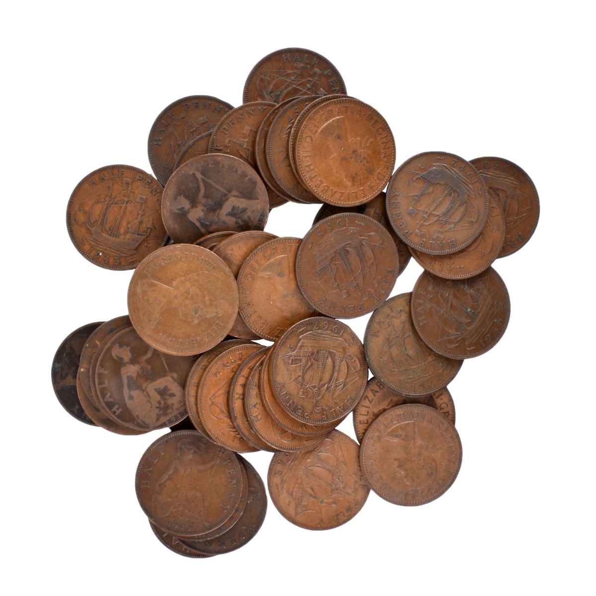 Assorted United Kingdom Bronze Coins