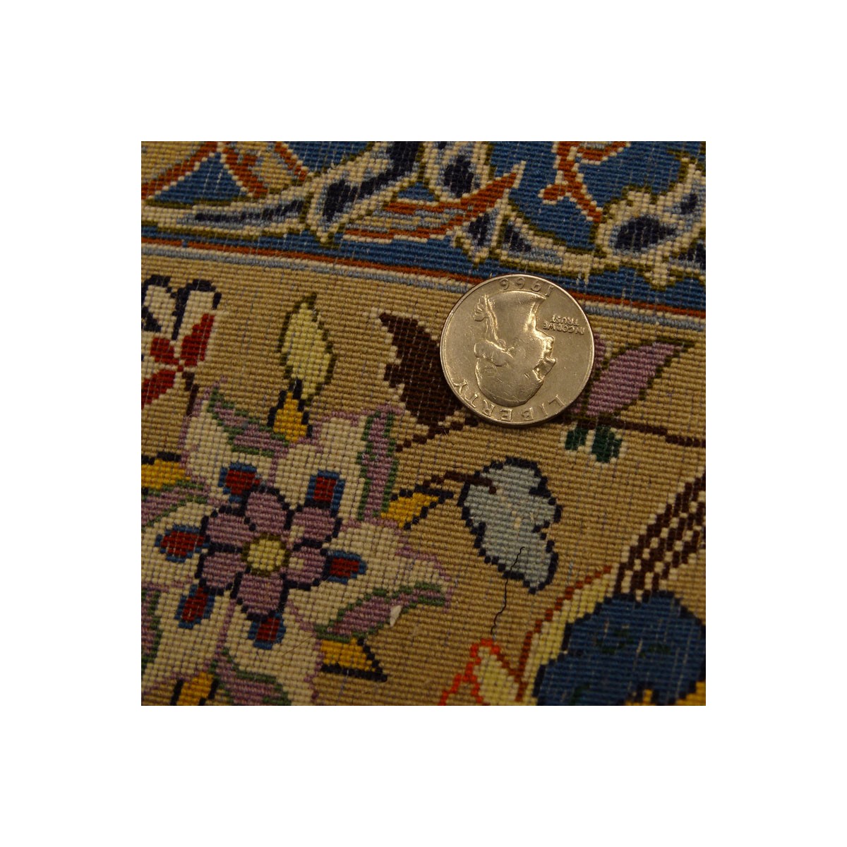20th Century Persian Isfahan Silk and Wool Rug. Depicting an Omar Khayaam C