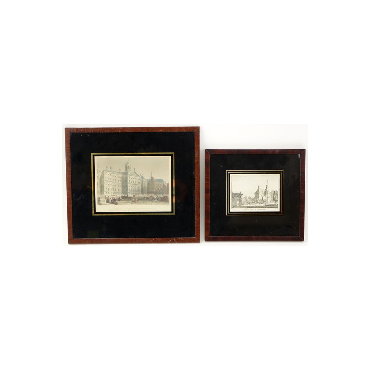 Two (2) Antique Engravings. Comprise: W.H. Bartlett "Palace and Old Church,