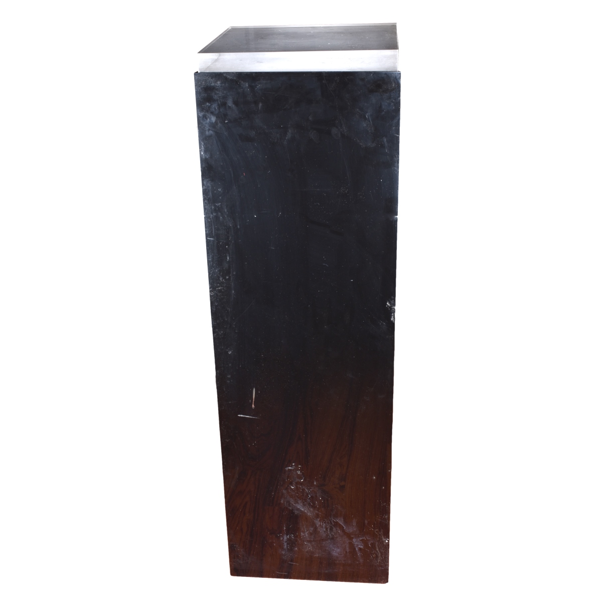 Acrylic Black Pedestal, Clear Top. Electric