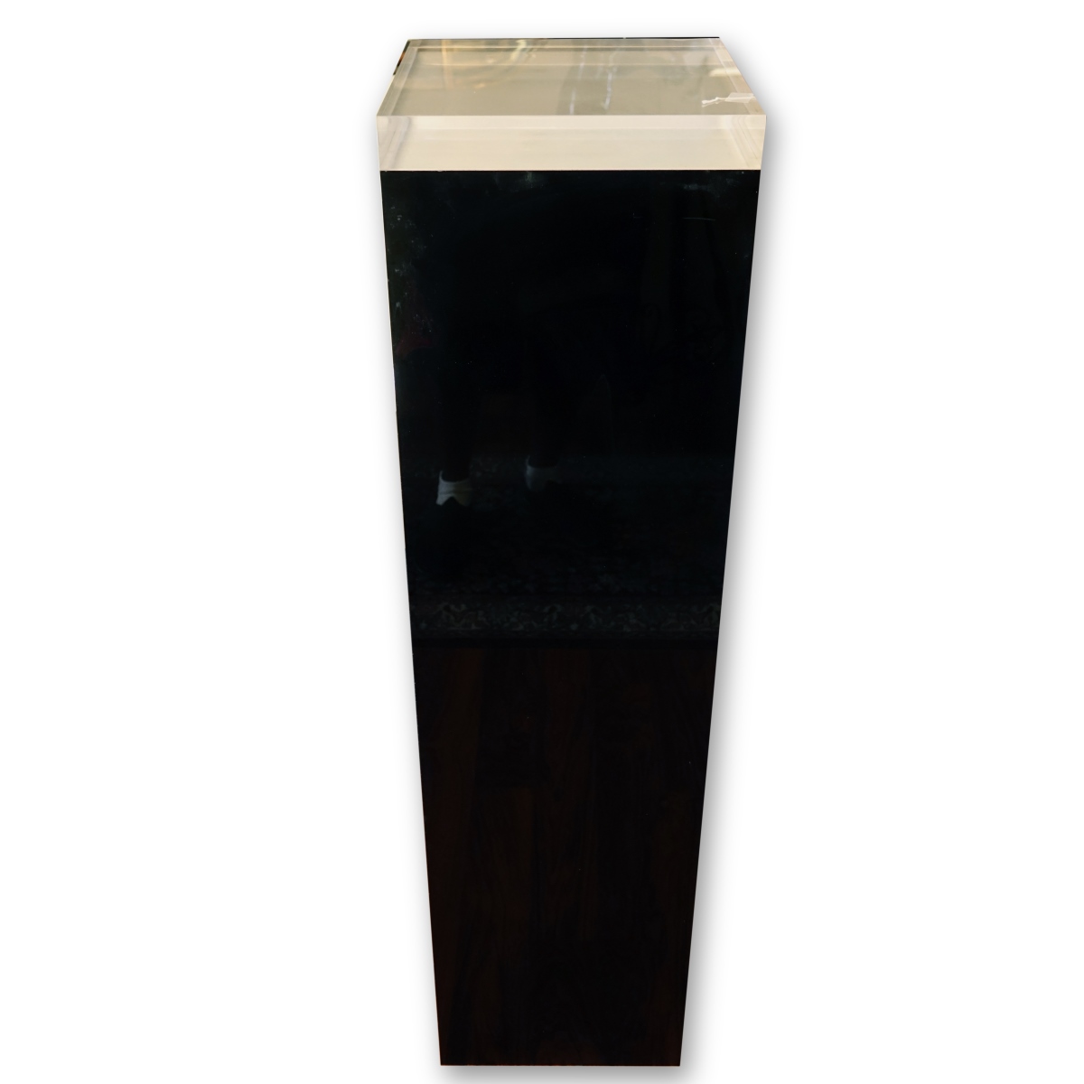 Black Acrylic Pedestal,Clear Acrylic Top