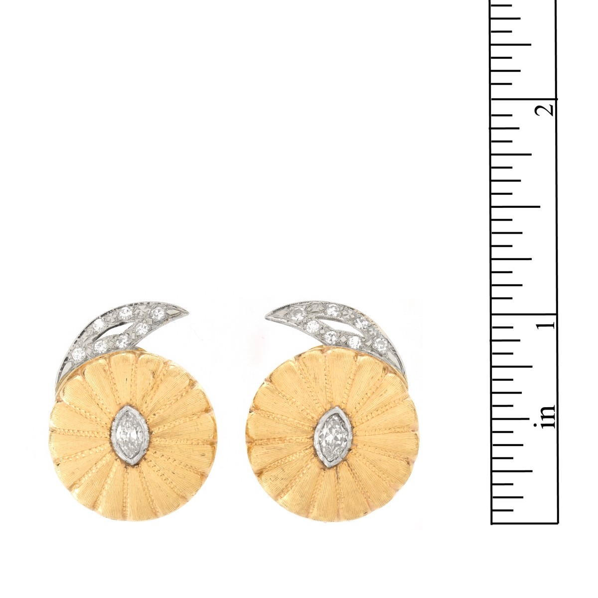 Antique Diamond and 14K Earrings