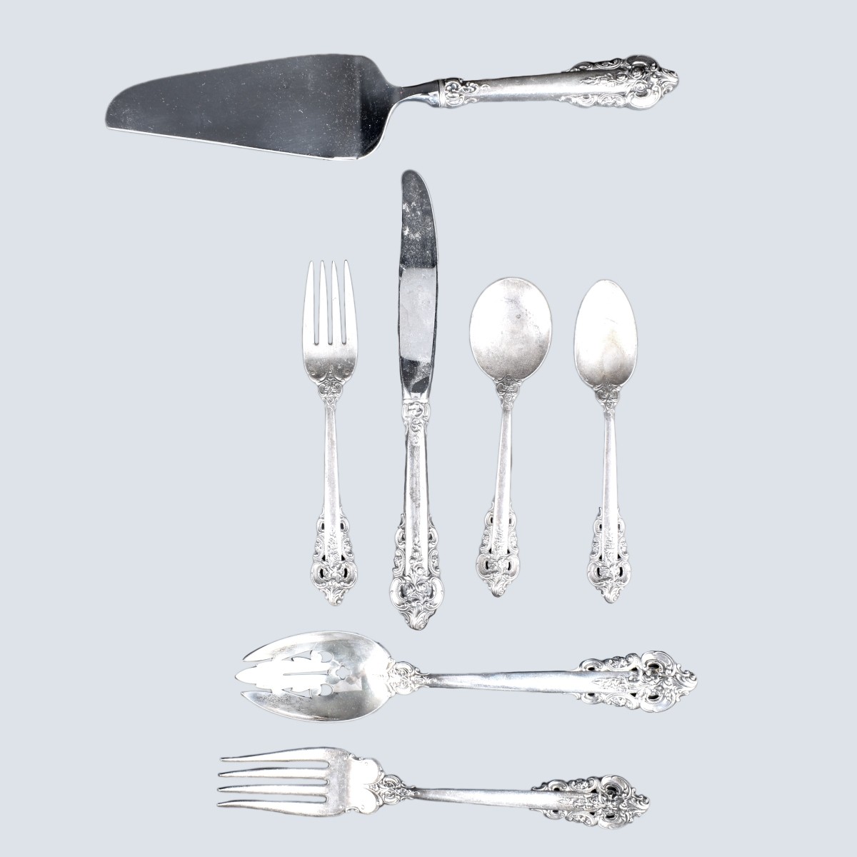 61 Wallace Grand Baroque Sterling Flatware Set