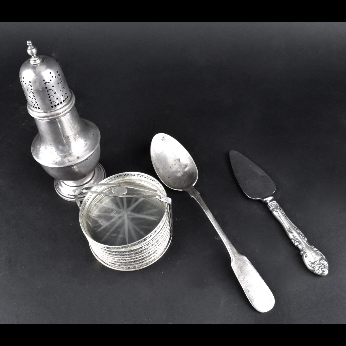 Four Pieces Sterling Silver Tableware