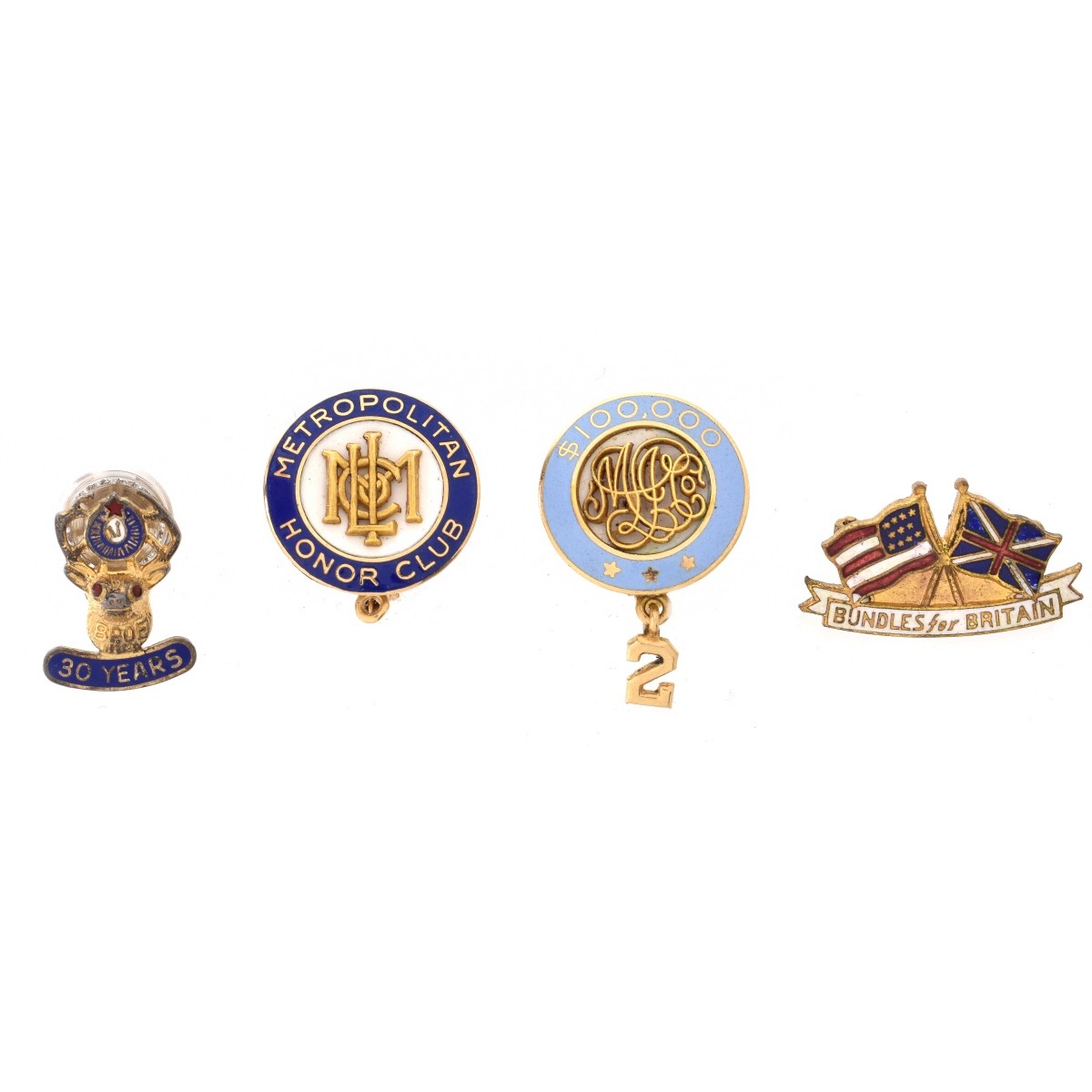 Collection of Four Enamel Pins