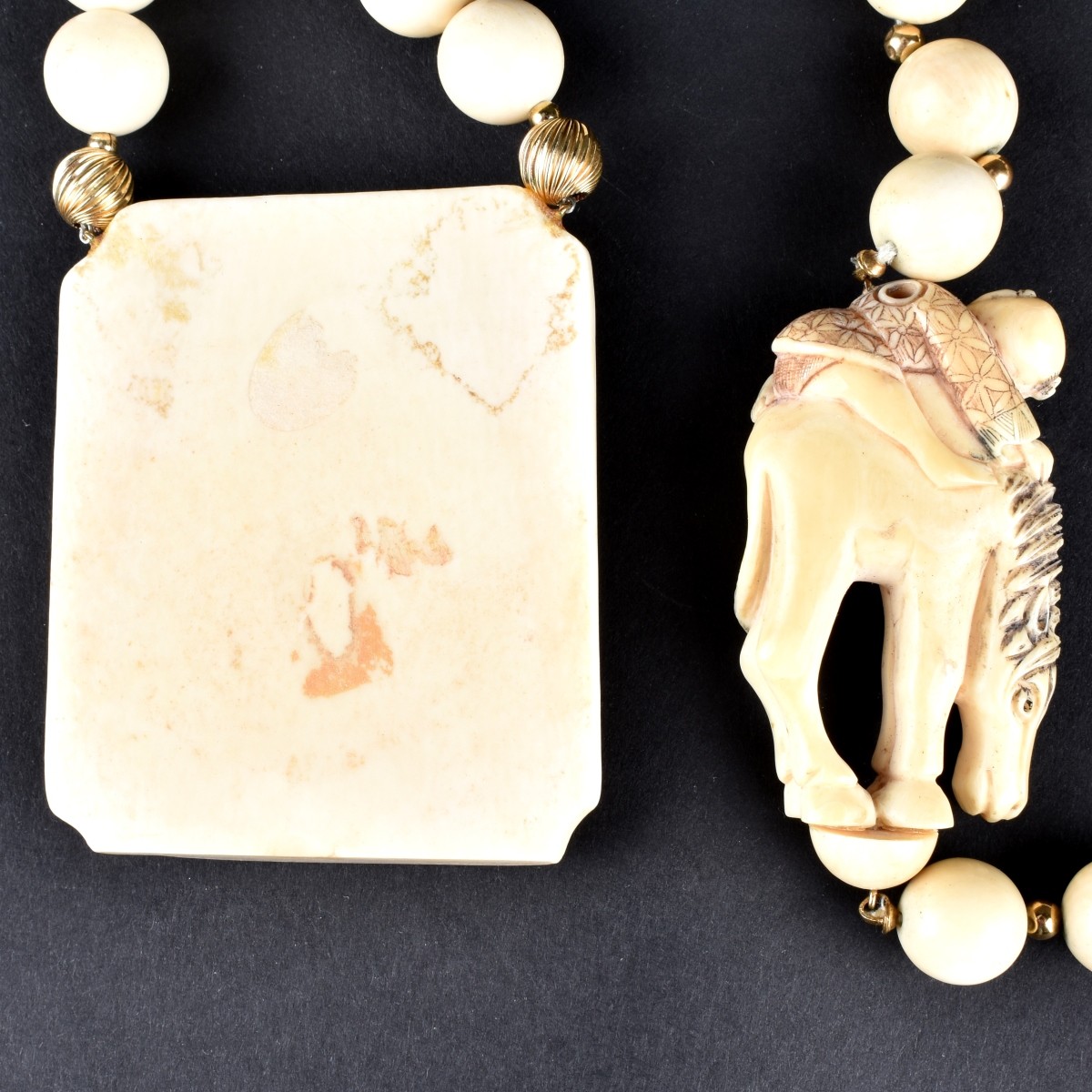 Two (2) Japanese Ivory Necklaces
