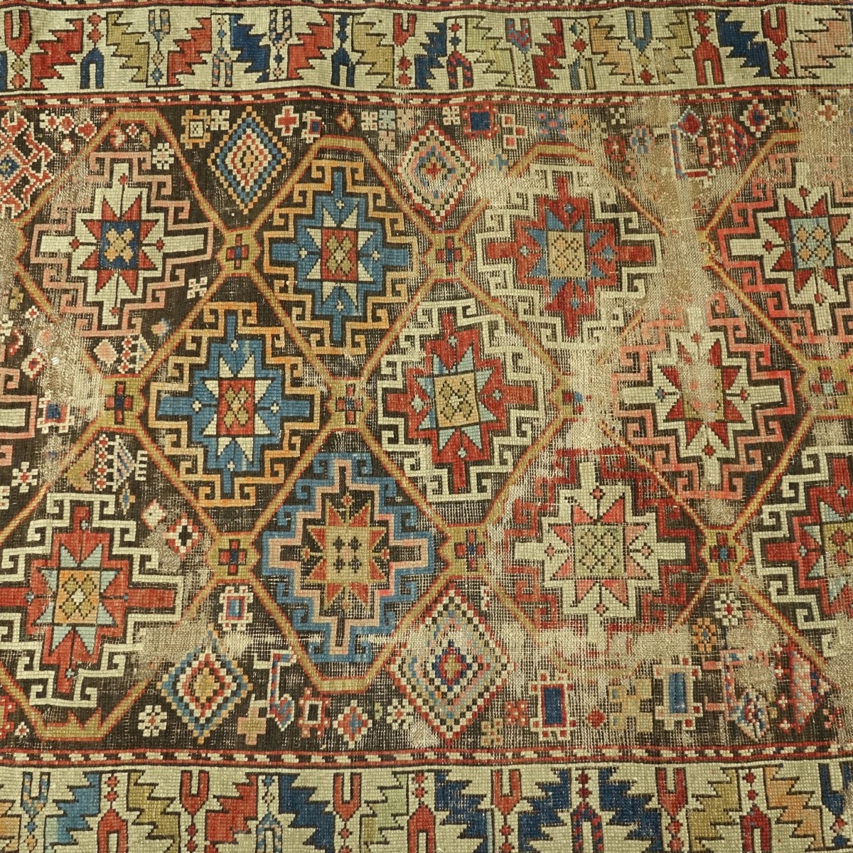 Antique Persian Caucasian Shirvan Rug