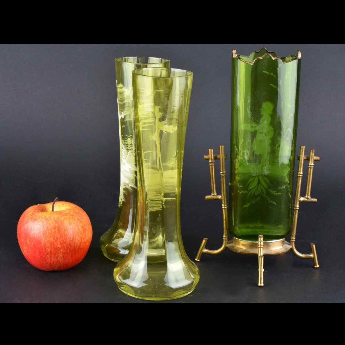 Mary Gregory Glass Vases