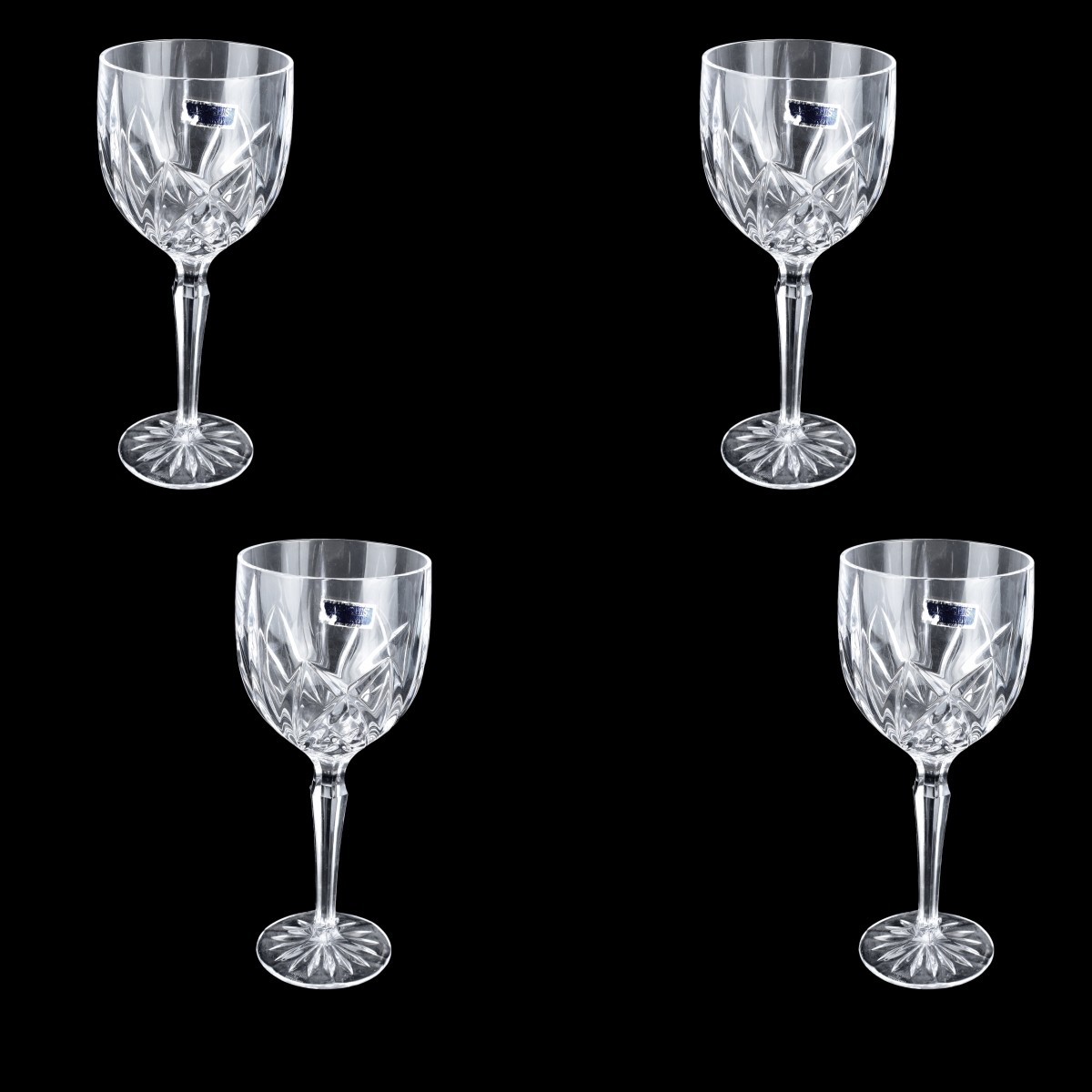 Four Waterford Brookside Crystal Goblets