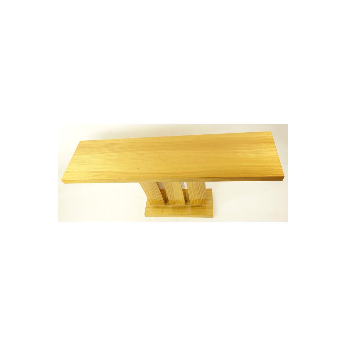 Modern Art Deco Style Satinwood Console Table