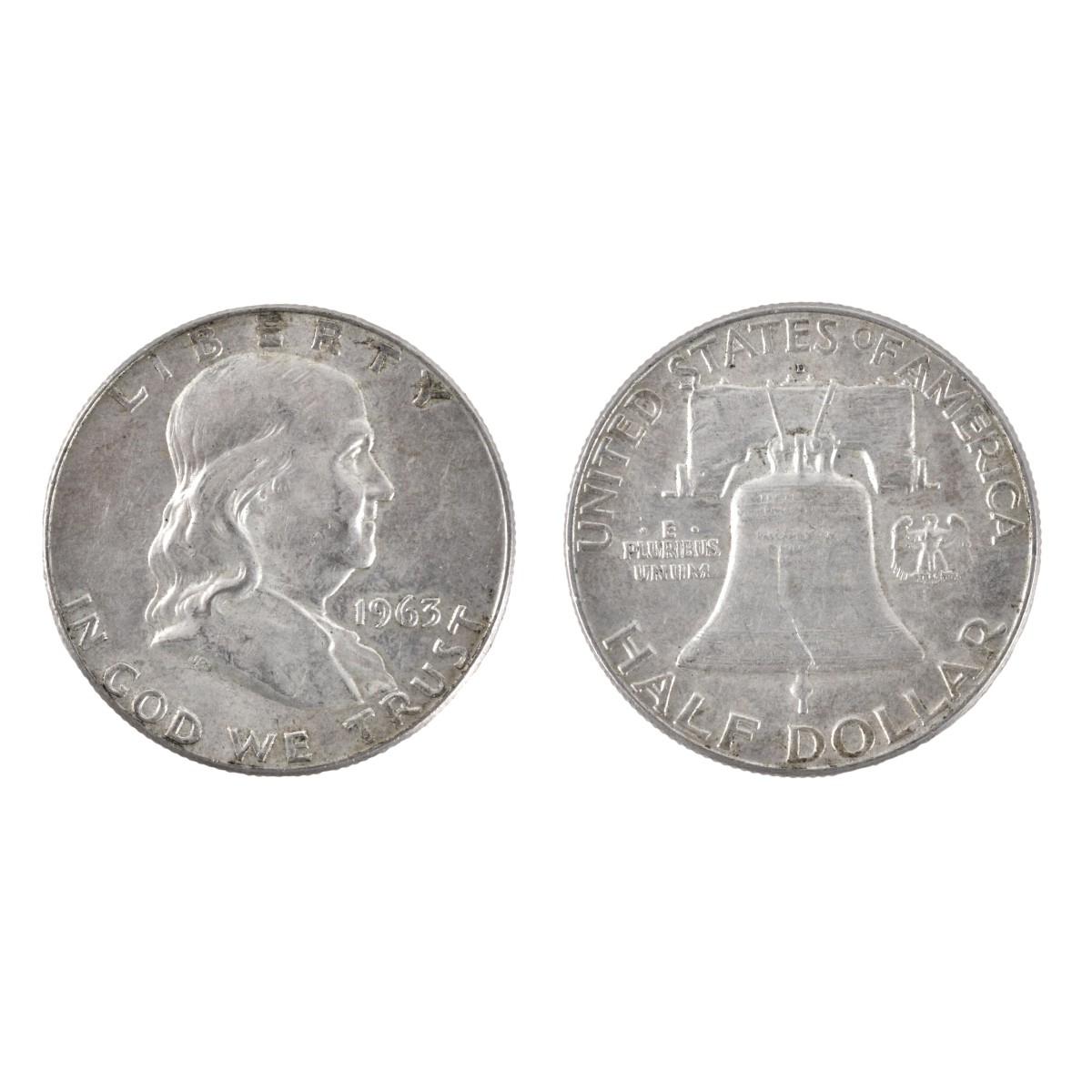 21 US Franklin Half Dollar Coins