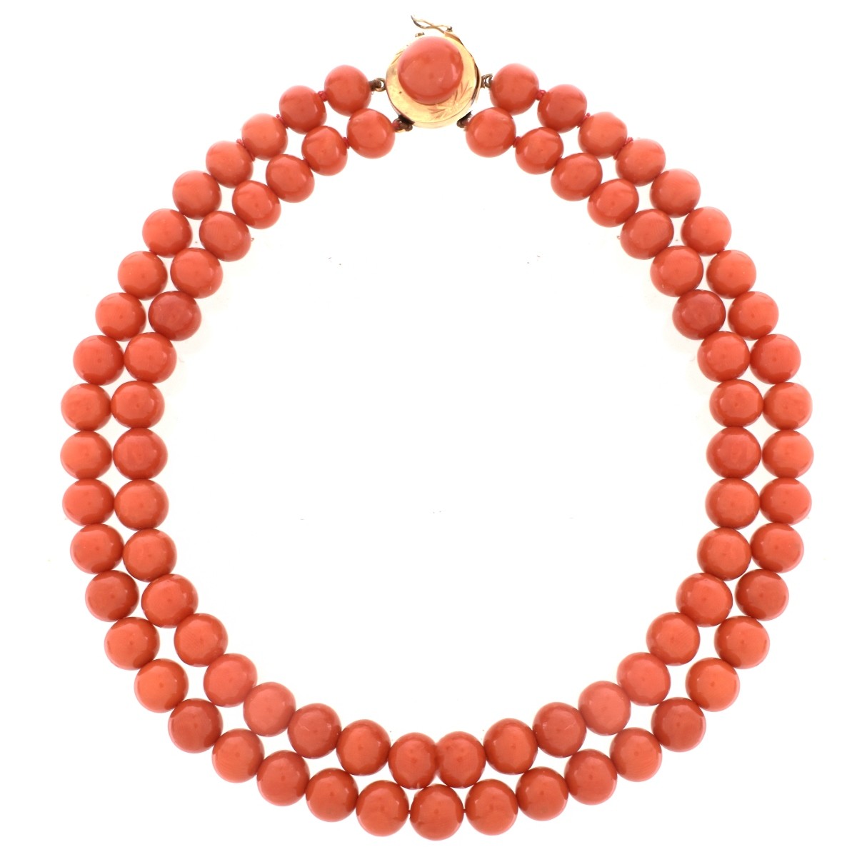 Red Coral and 14K Necklace