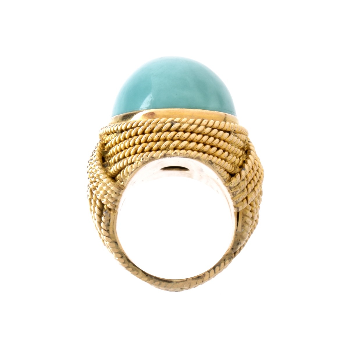 1960s Turquoise and 14K Ring