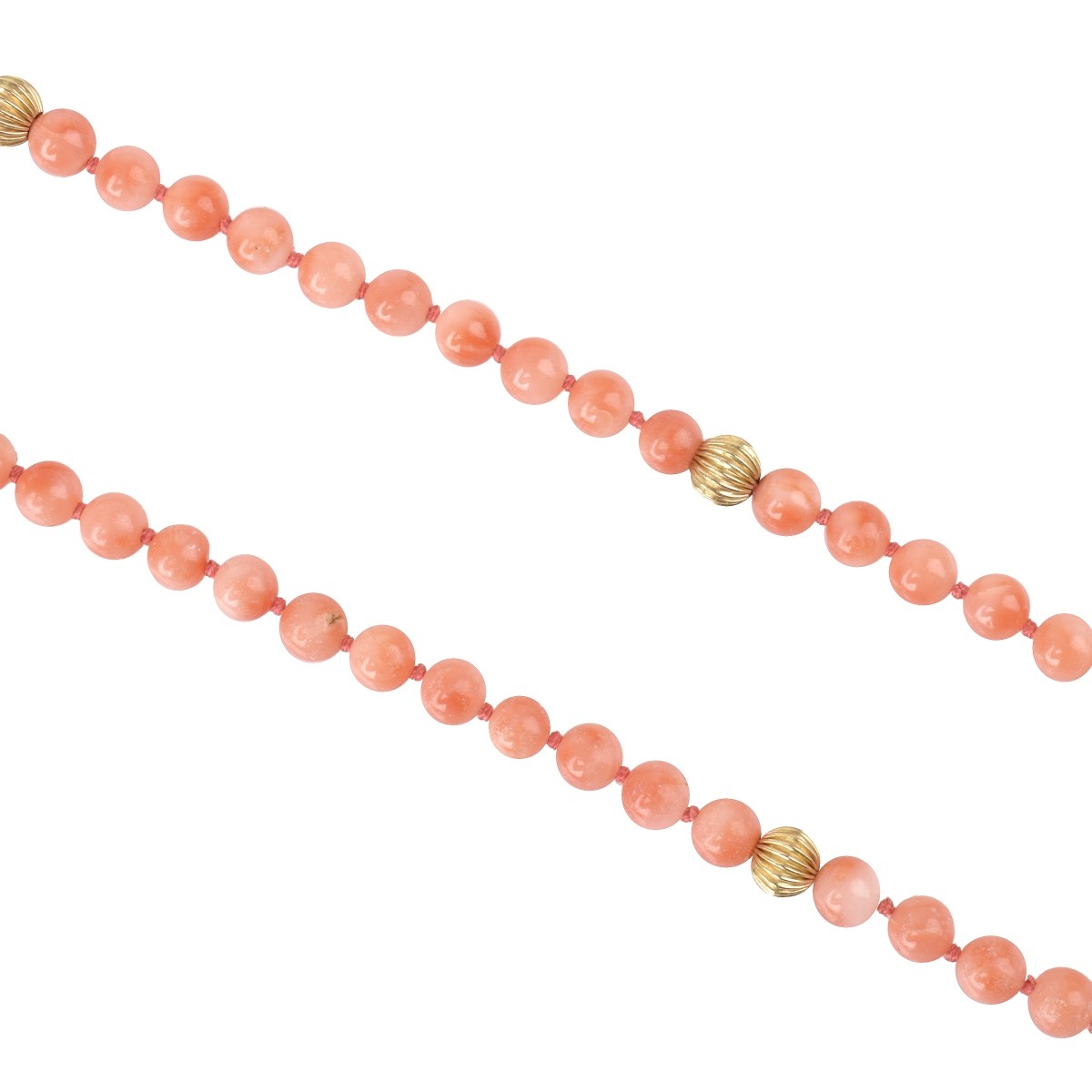 Two Coral Bead Necklaces