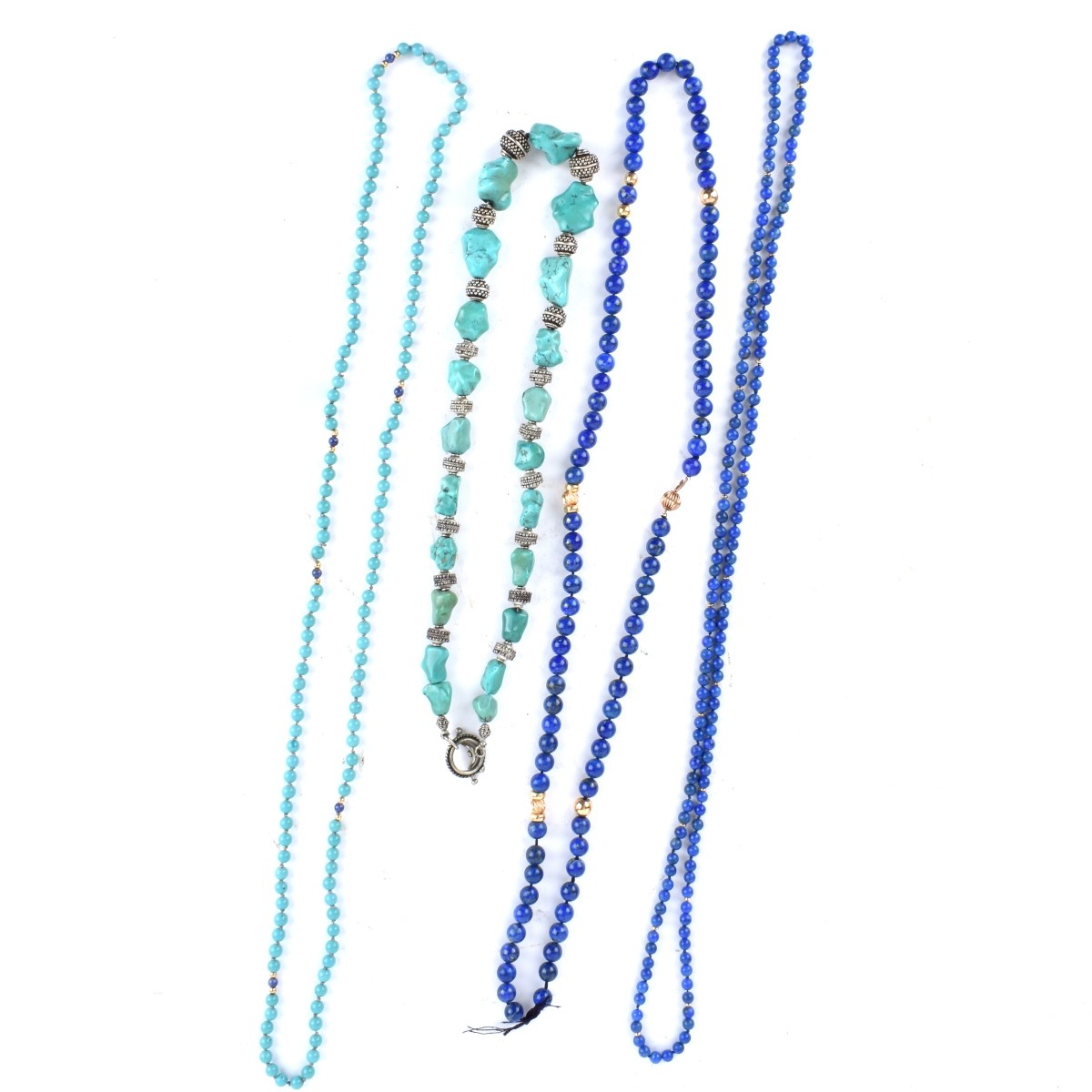 Lapis and Turquoise Bead Necklaces