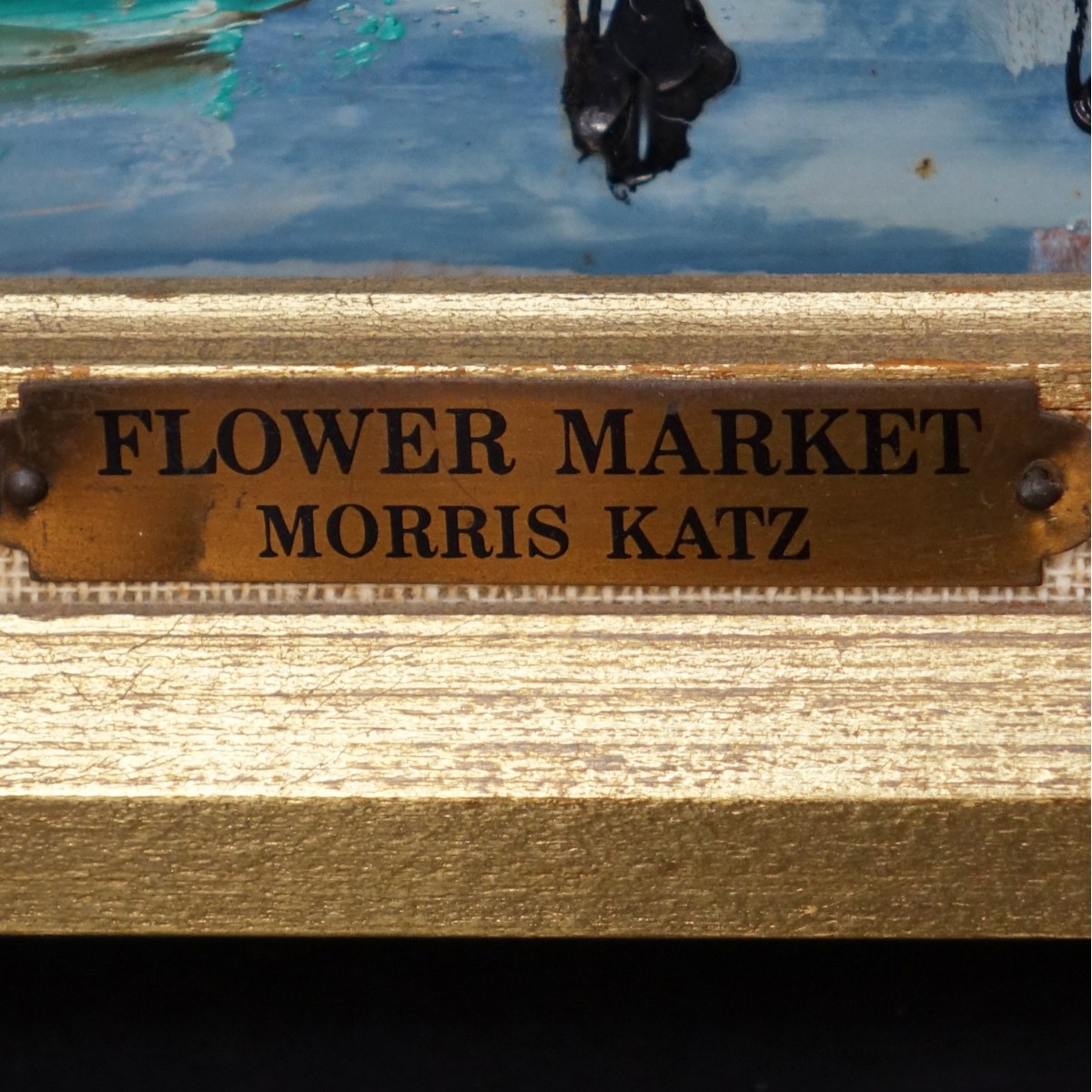 Morris Katz (1931 - 2010) Flower Market O/M