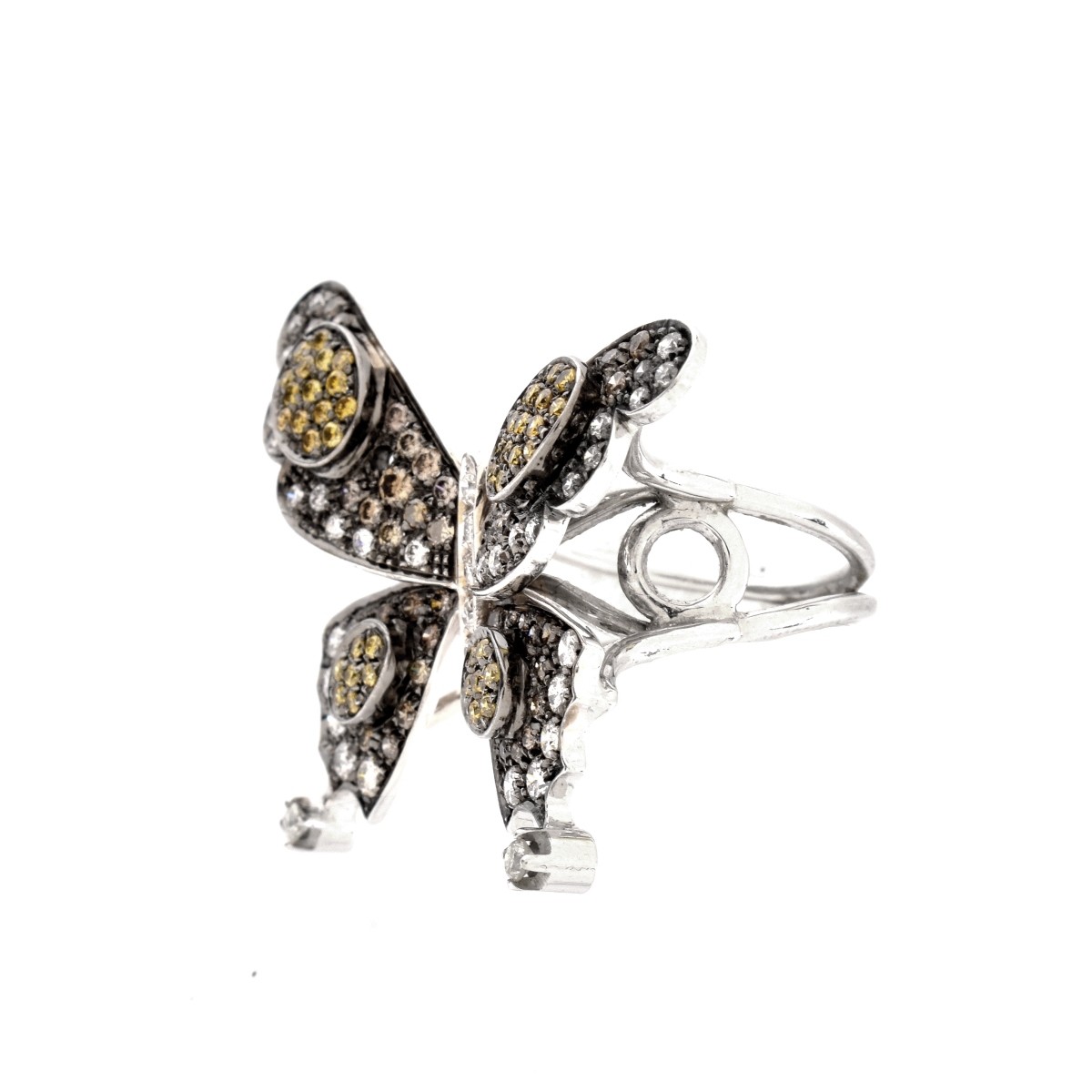 Diamond and 18K Butterfly Ring