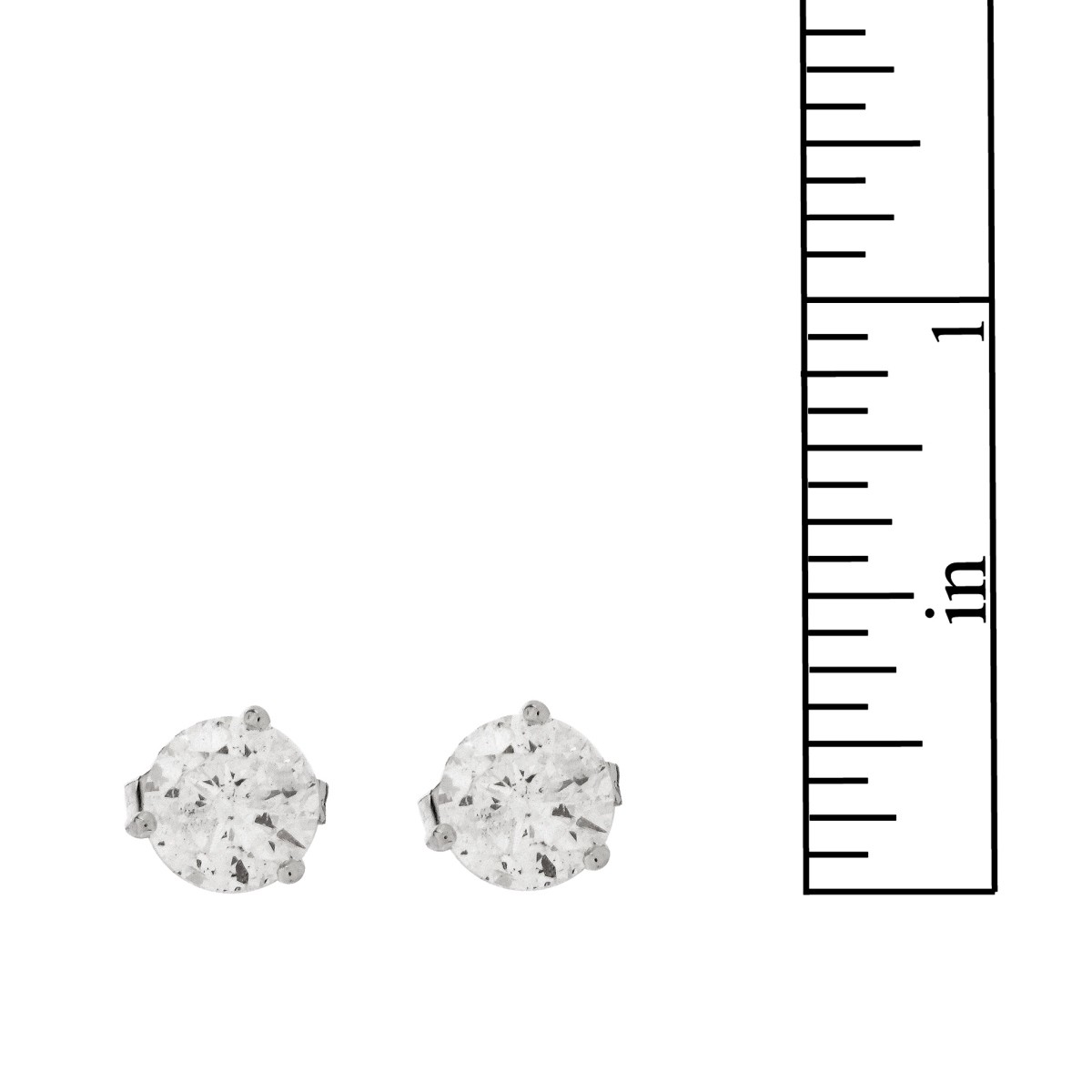 Diamond and 14K Ear Studs