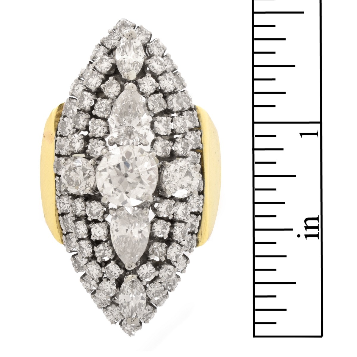 1970s Diamond and 14K Ring