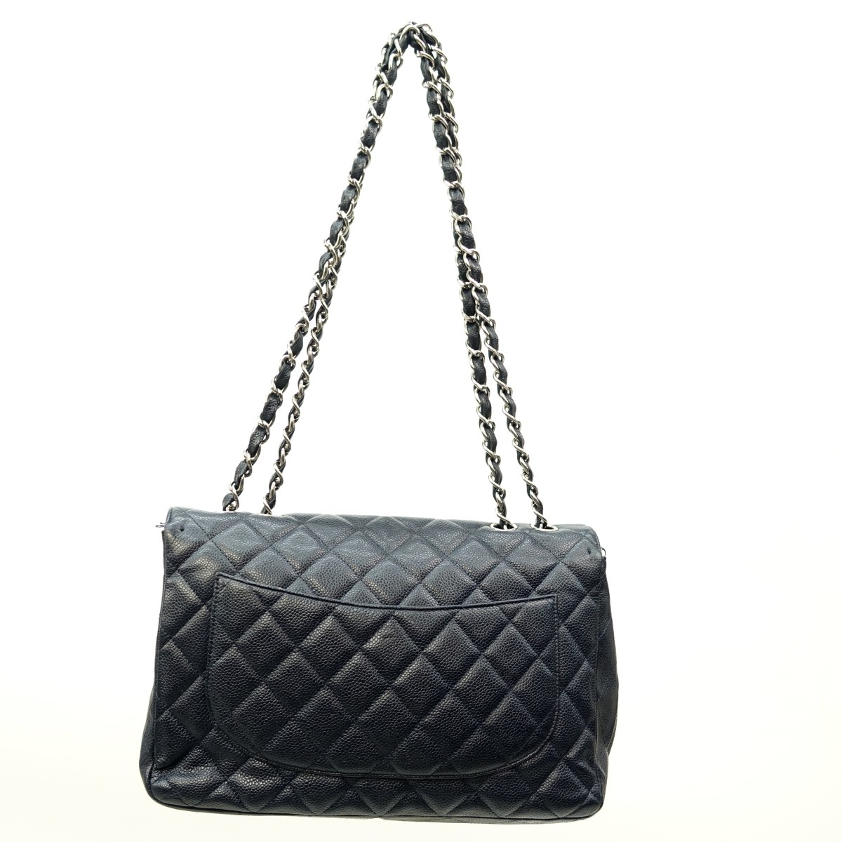 Chanel Jumbo Navy Blue Quilted Purse