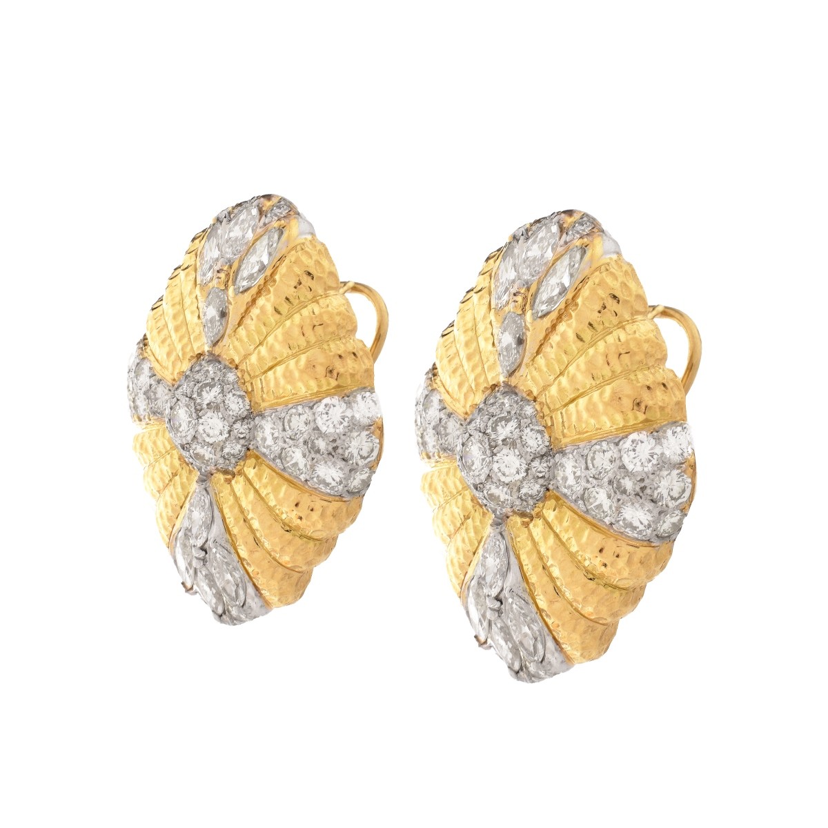 Diamond and 18K Earrings