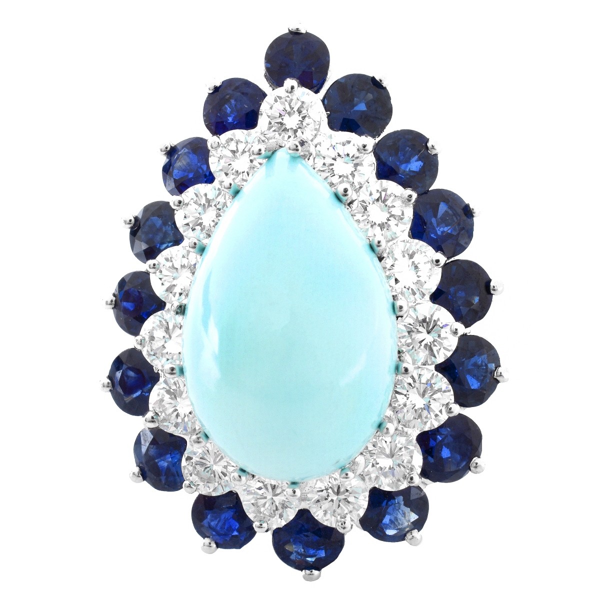 Diamond, Sapphire, Turquoise Ring | Kodner Auctions