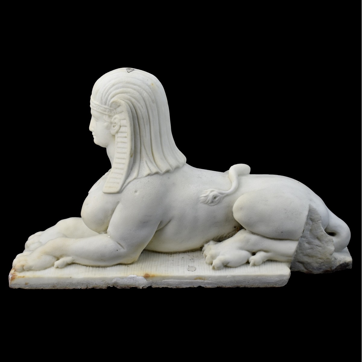 Marble Reclining Female Sphinx