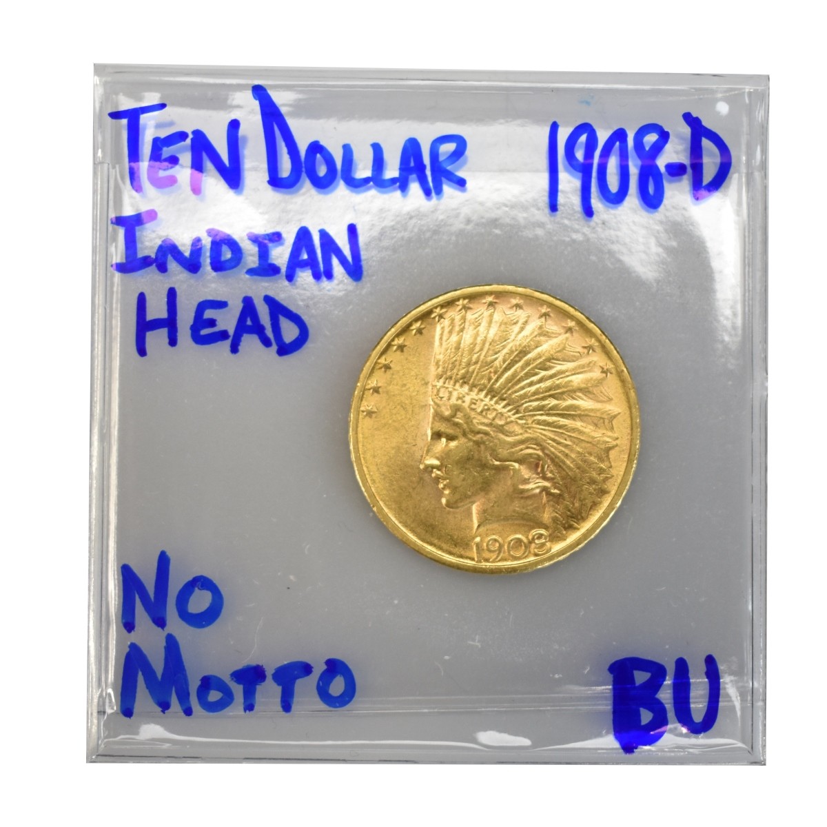 1908 US Indian Head Ten Dollar