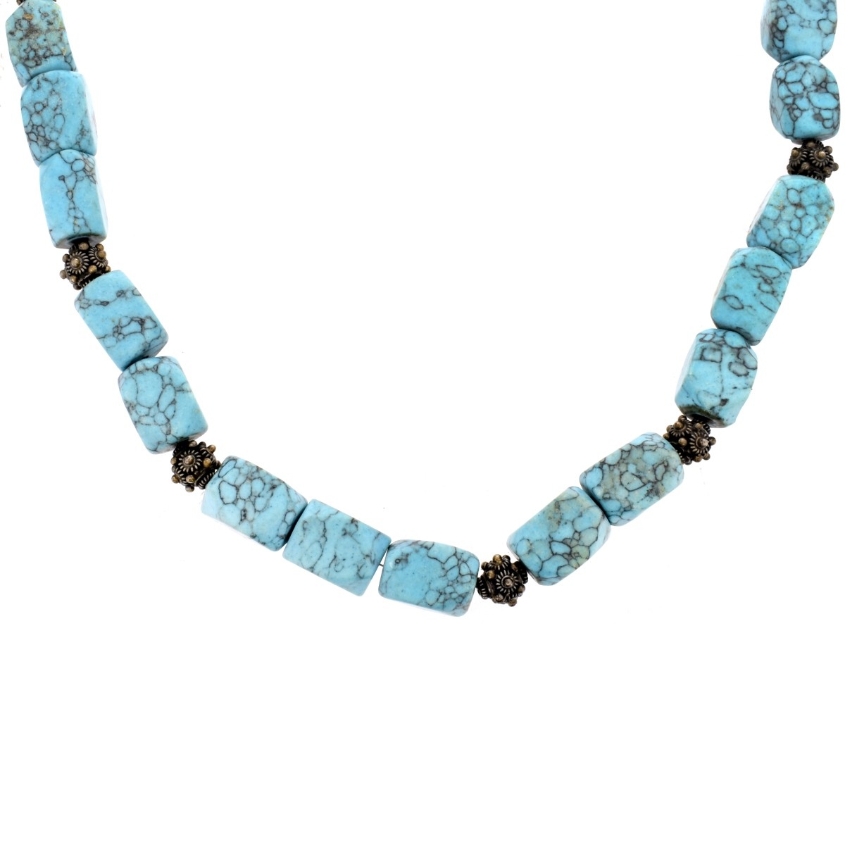 Vintage Turquoise and Silver Necklace