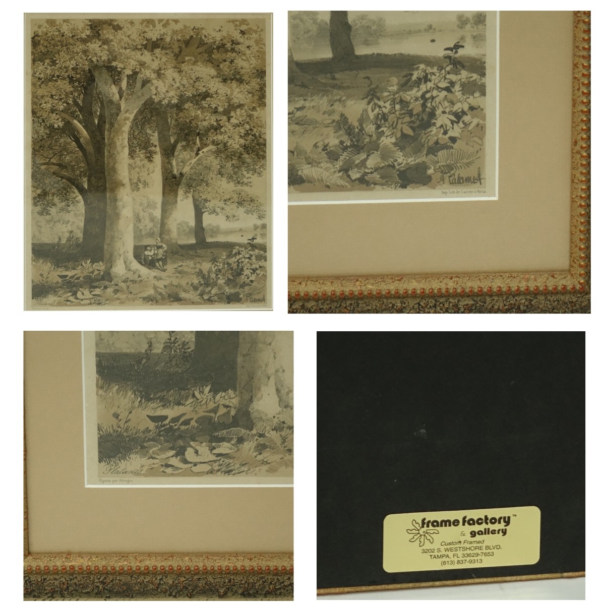 3 Alexandre Calame (1810-1864) Swiss Lithographs