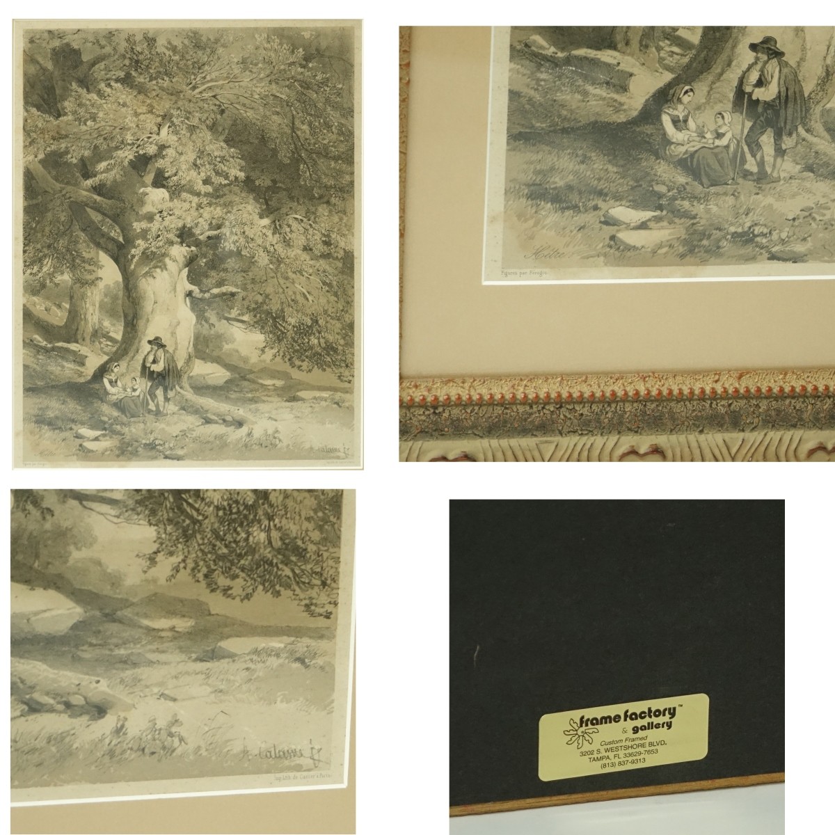 3 Alexandre Calame (1810-1864) Swiss Lithographs