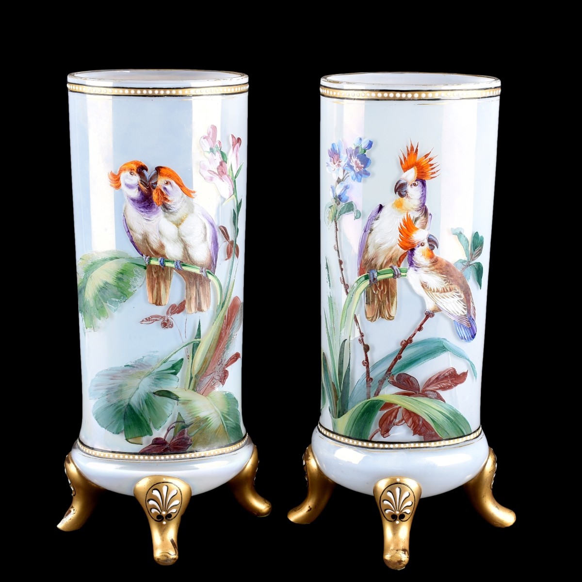 French Opalescent Vases
