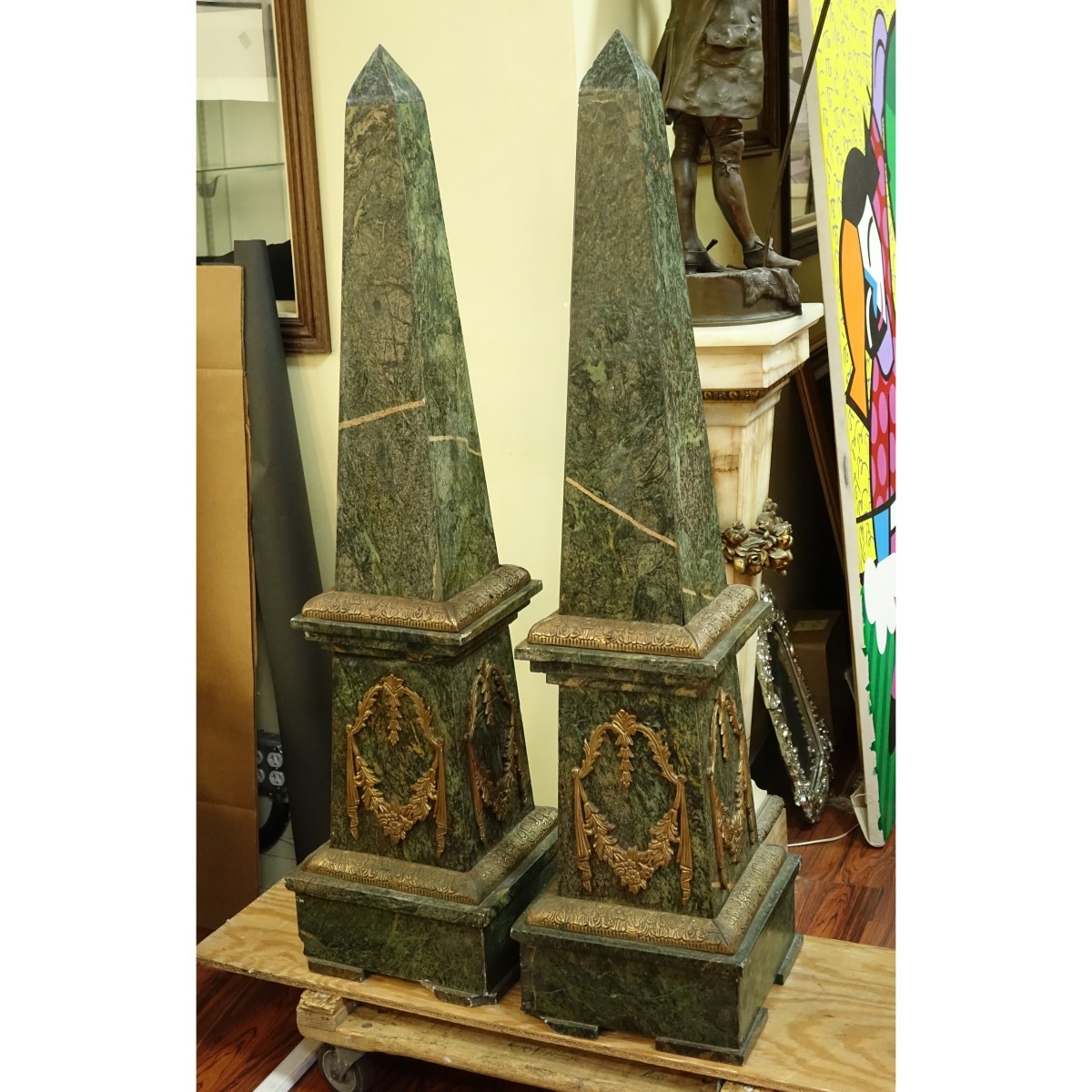 Louis XVI Style Marble Obelisks