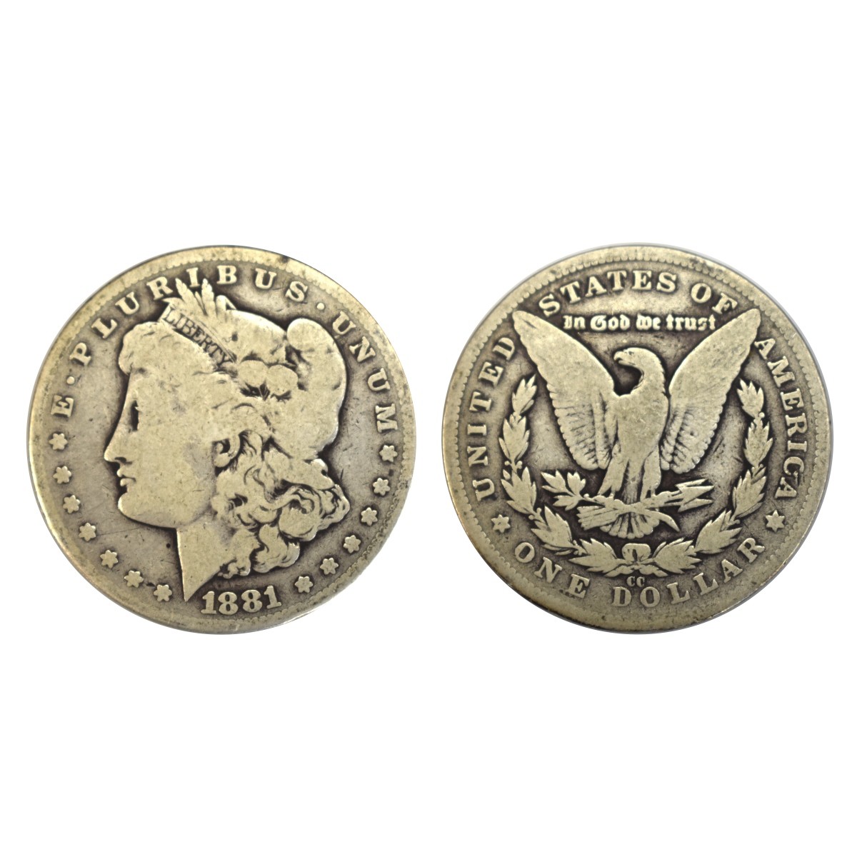 1881-CC Silver Morgan Dollar