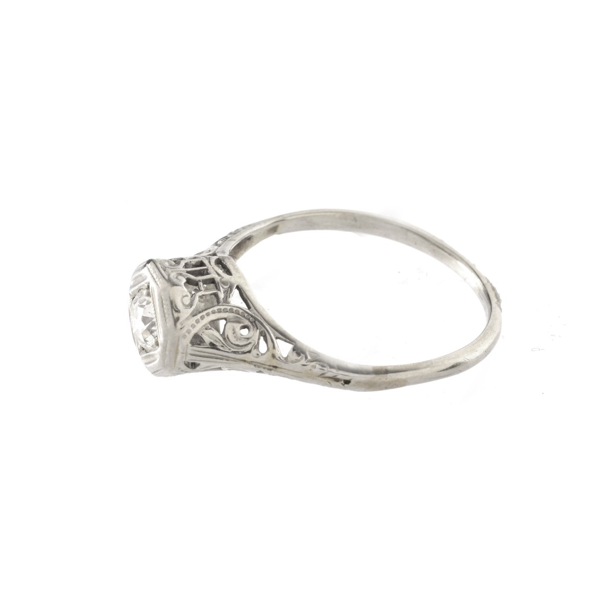 Art Deco Diamond and 14K Engagement Ring