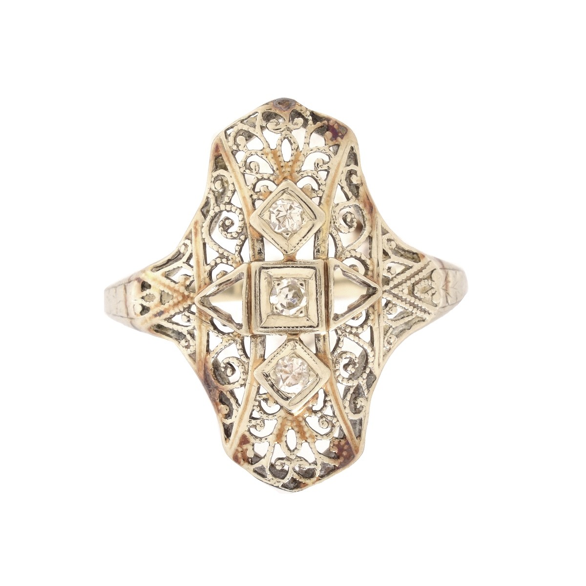 Art Deco Diamond and 14K Ring