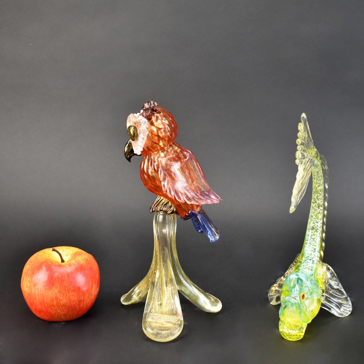 2 pieces Murano Art Glass Figurines