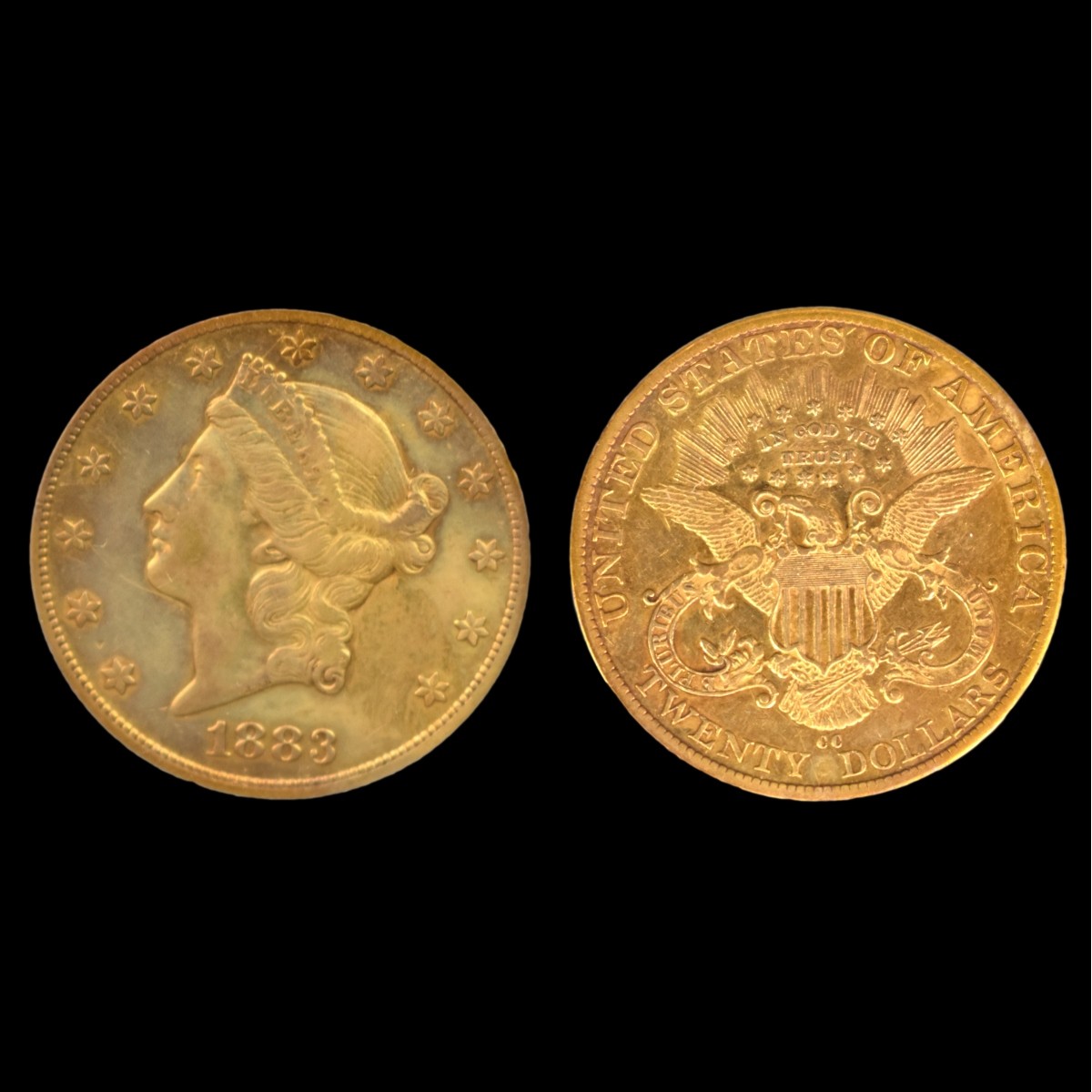 1883-CC US Liberty Head Twenty Dollar