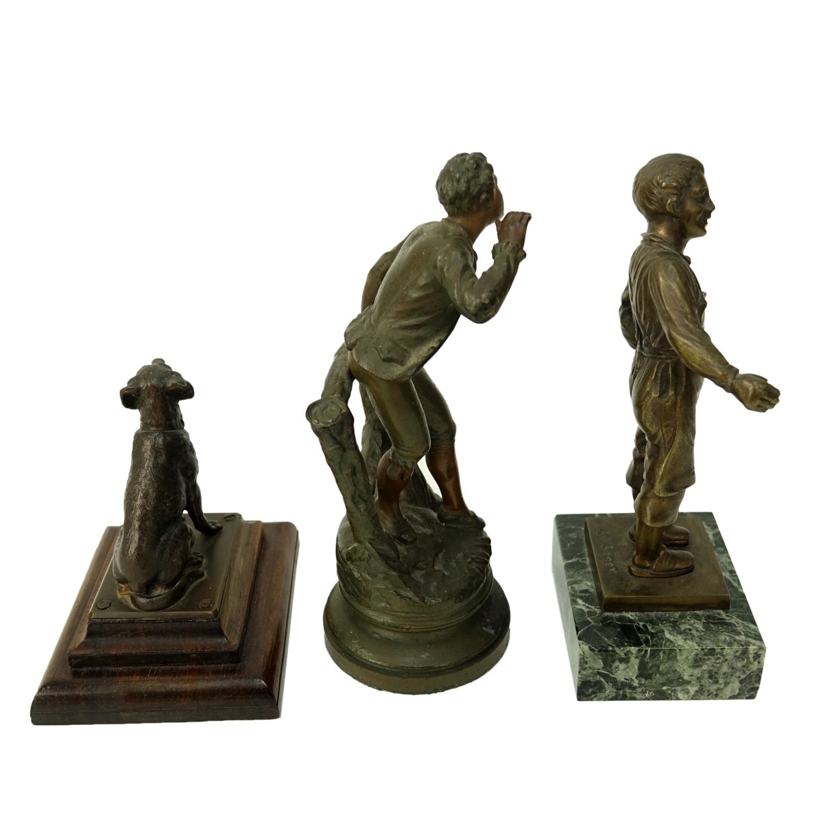 Three (3) Antique Figural Bronze Sculptures