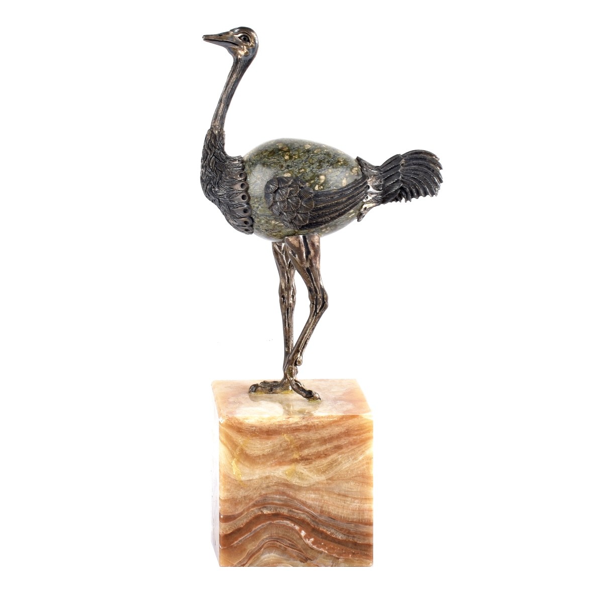 Vintage Silver Ostrich Figurine