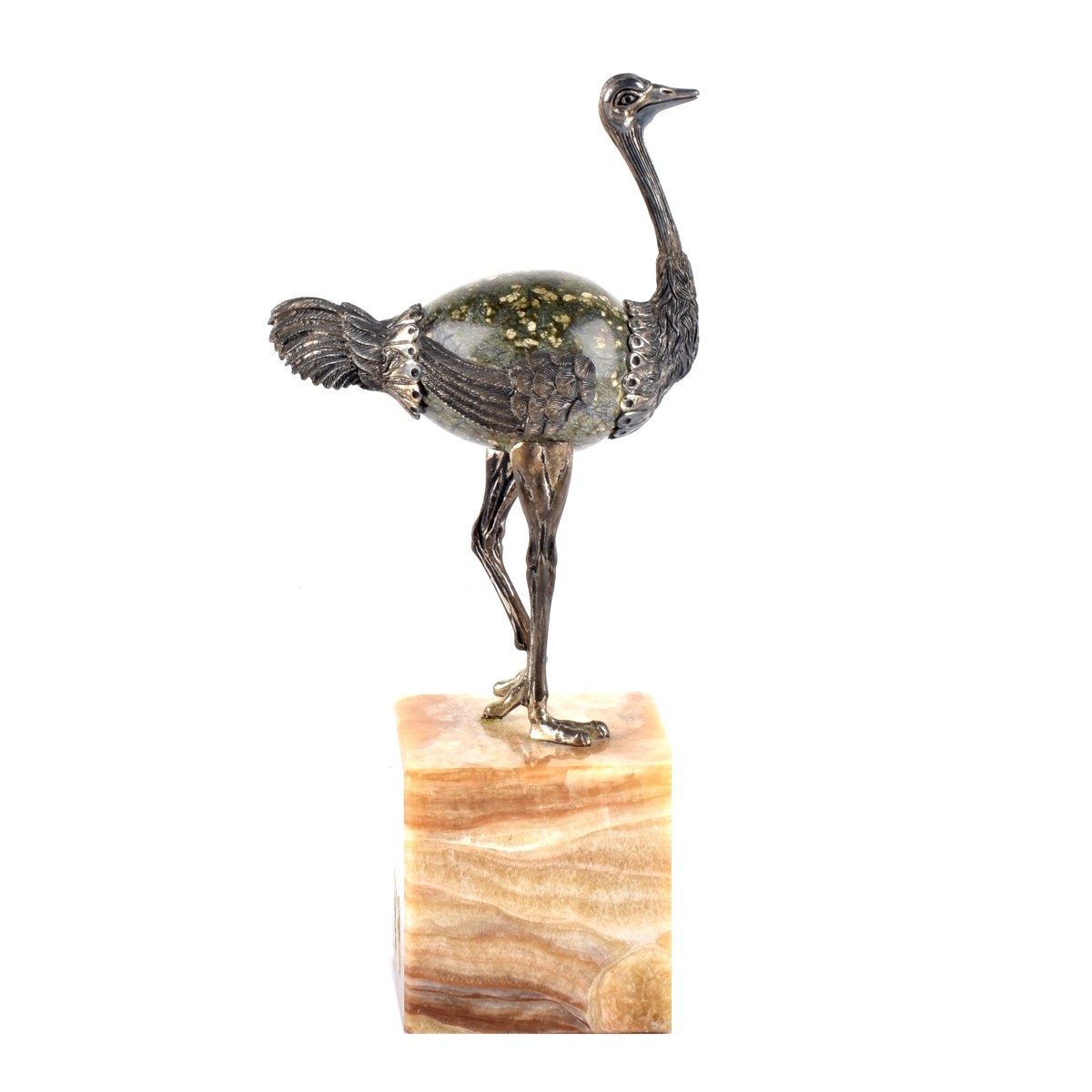 Vintage Silver Ostrich Figurine