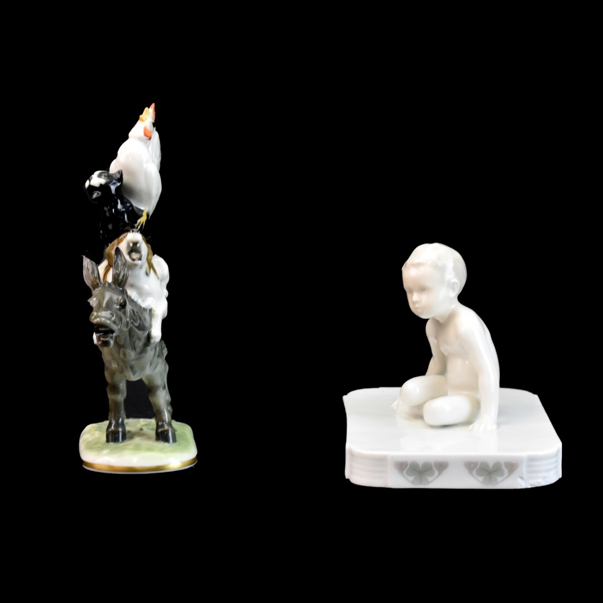 Vintage Glazed Porcelain Figurines