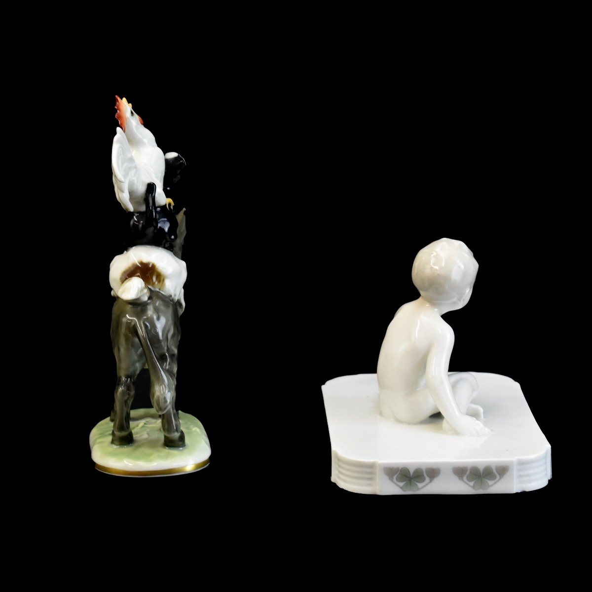 Vintage Glazed Porcelain Figurines