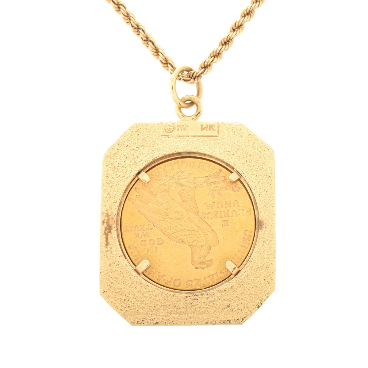 US $5 Indian Head Coin Necklace